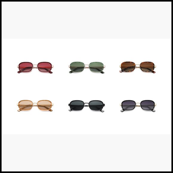 Metal Frame Polarized Sunglasses with UV Protection, Lightweight